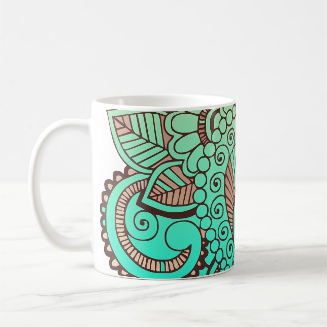 Taza De Café Ornamentos Paisley I + tu trasero. e ideas (Izquierda)