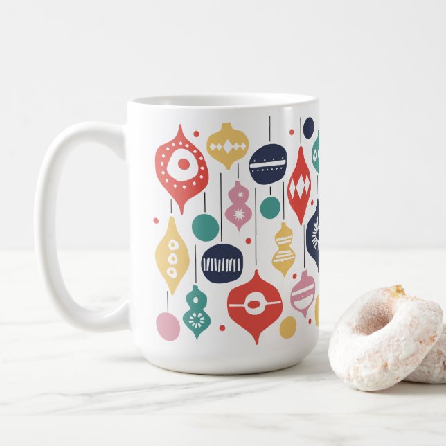 Taza De Café Ornamentos retro (Con donut)