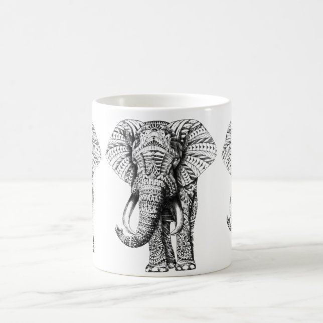 Taza De Café Ornate Elephant (Centro)