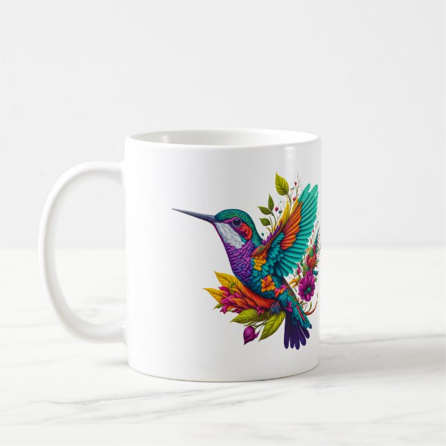 Taza De Café Ornate Hummingbird (Izquierda)