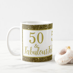 Taza De Café Oro 50 aniversario