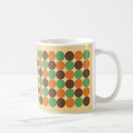 Taza De Café oro anaranjado quemado verde de la cosecha del