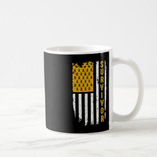 Taza De Café Oro De Concienciación Sobre El Cáncer Infantil Par