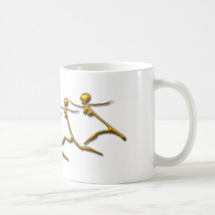Taza De Café Oro de las mujeres en carrera