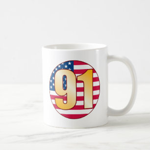Taza De Café Oro de los 91 E.E.U.U.
