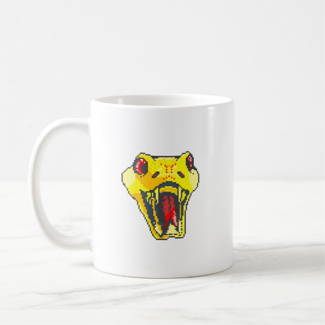 Taza De Café oro de píxeles de serpiente (Izquierda)