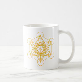 Taza De Café Oro del cubo de Metatron