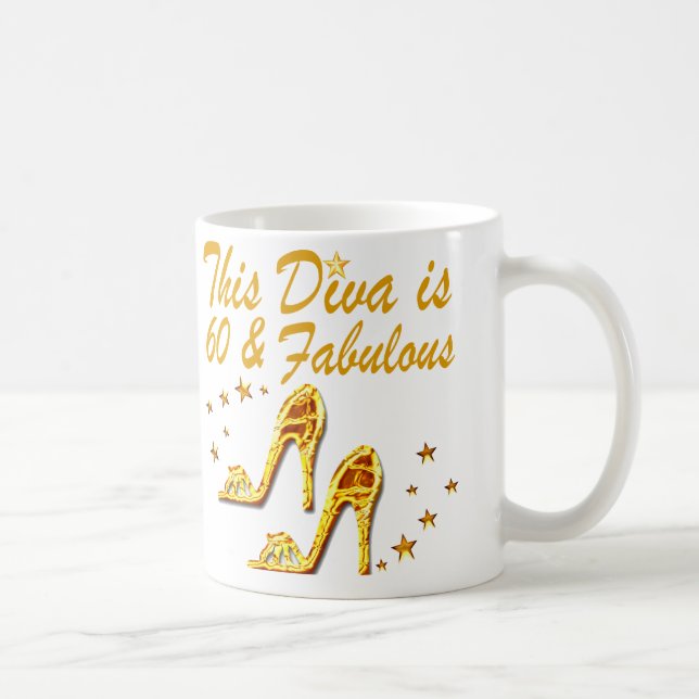 TAZA DE CAFÉ ORO GLAMOROSO 60 CUMPLEAÑOS (Derecha)
