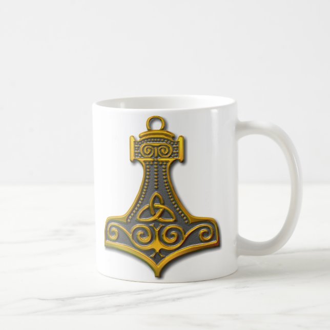 Taza De Café Oro martillo de Thor (Derecha)
