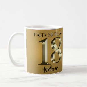 Taza De Café Oro metálico de 18 años