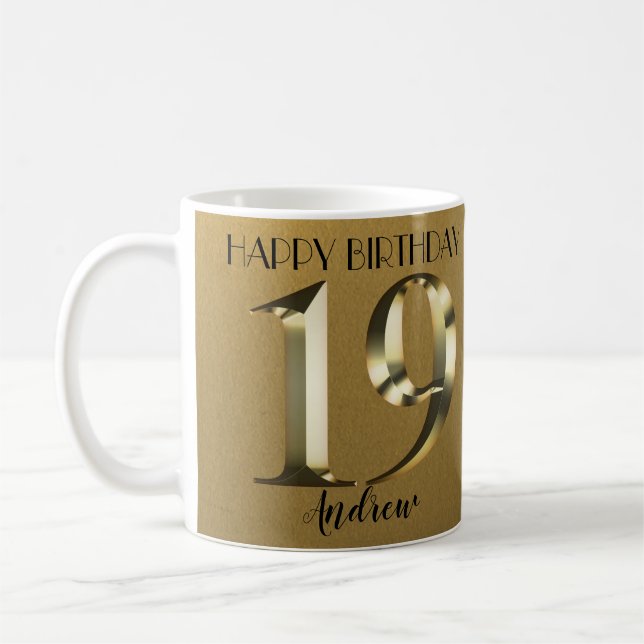Taza De Café Oro metálico de 19 años (Izquierda)