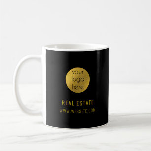 Taza De Café Oro Negro Agente Inmobiliario Profesional Negocio