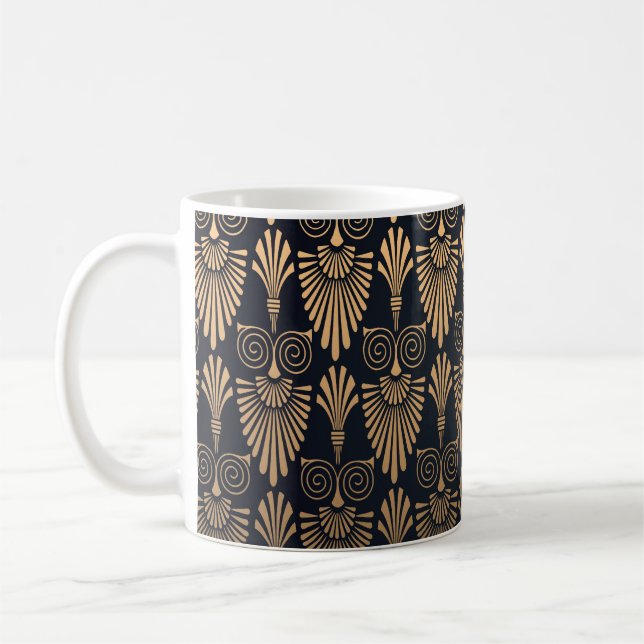 Taza De Café Oro negro Art Deco: Retro. (Izquierda)