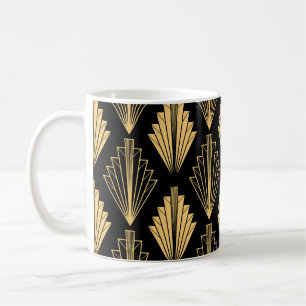 Taza De Café Oro negro Art Deco: sin inconvenientes