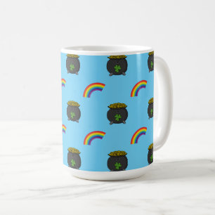 Taza De Café Oro Personalizado arcoiris