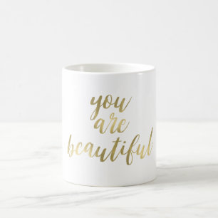 Taza De Café Oro que eres hermosa