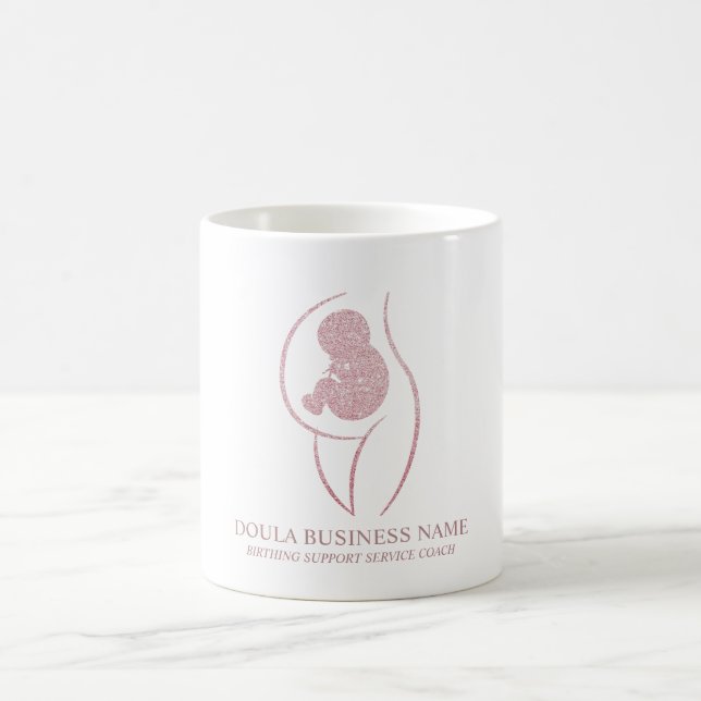 Taza De Café Oro Rosa Doula Nacimiento (Centro)