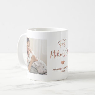 Taza De Café Oro rosa Foto Script First Mother's Day