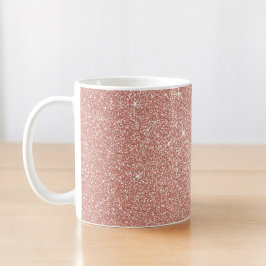 Taza De Café Oro Rosa: Purpurina rosa Rubor y espárragos
