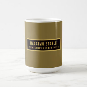 Taza De Café Oro y negro minimalista profesional moderno