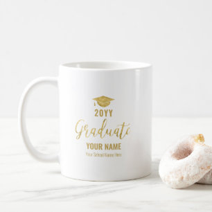 Taza De Café Oro y negro   Moderna colección de regalos de grad