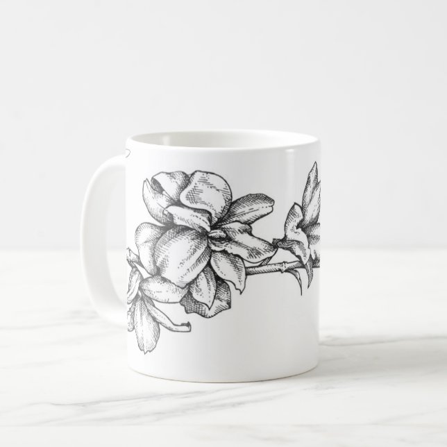 Taza De Café Orquídea (Anverso izquierdo)