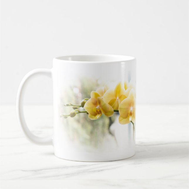 Taza De Café Orquídea amarilla en sol - Mug (Izquierda)