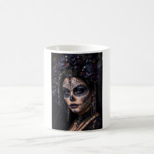 Taza De Café Orquídea Amatista Calavera – Calavera Gótica Azuca