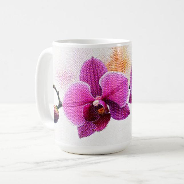 Taza De Café Orquídea Flor de Amanecer (Anverso izquierdo)
