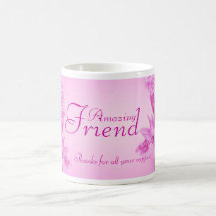 Taza De Café Orquídea púrpura "Fabulous Friend" gracias mug