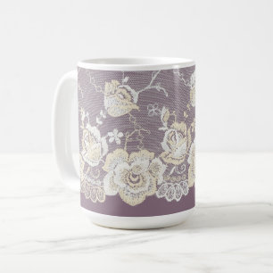 Taza De Café Orquídea Romántica Bodas Florales Púrpura
