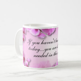 Taza De Café Orquídea Rosa Inspiradora Personalizada