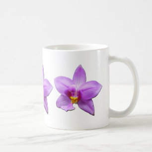 Taza De Café Orquídea Silvestre Flor Tropical Púrpura