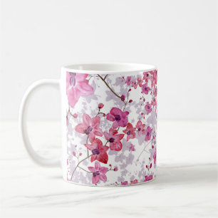 Taza De Café Orquídea: singular belleza roja.