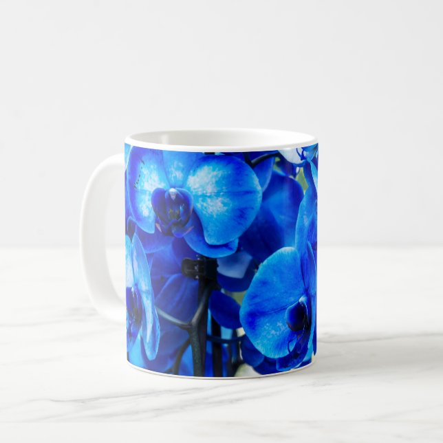 Taza De Café Orquídeas azules (Anverso izquierdo)
