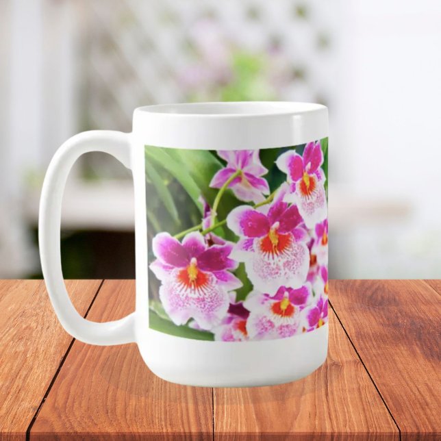 Taza De Café Orquídeas Fuchsia Tropicales (Subido por el creador)