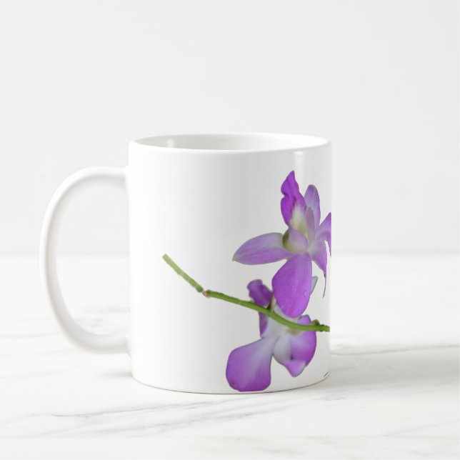 Taza De Café Orquídeas púrpuras (Izquierda)