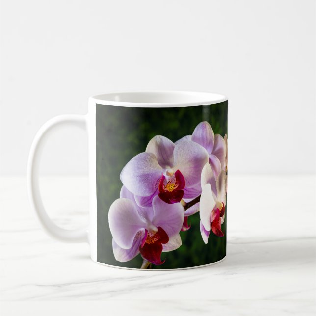 Taza De Café Orquídeas Rosa 0834 (Izquierda)
