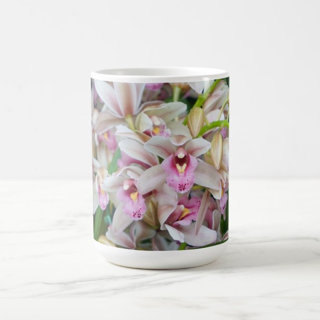 Taza De Café Orquídeas rosadas (Centro)