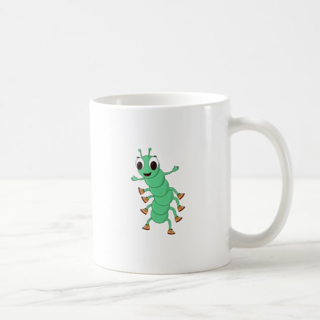 Taza De Café oruga verde (Derecha)