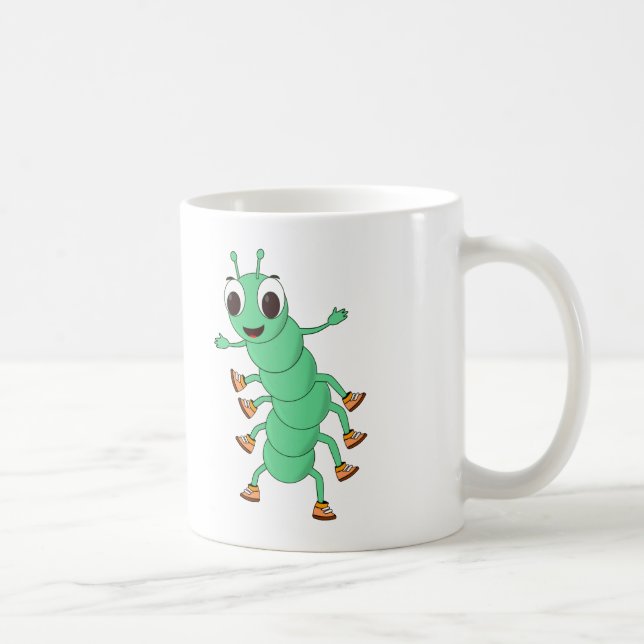 Taza De Café oruga verde (Derecha)