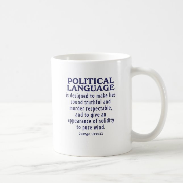 Taza De Café Orwell en lengua política (Derecha)