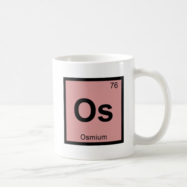 Taza De Café Os - Símbolo de tabla periódica de química de osmi (Derecha)