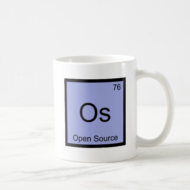 Taza De Café Os - Software de símbolo de elemento químico de có (Derecha)