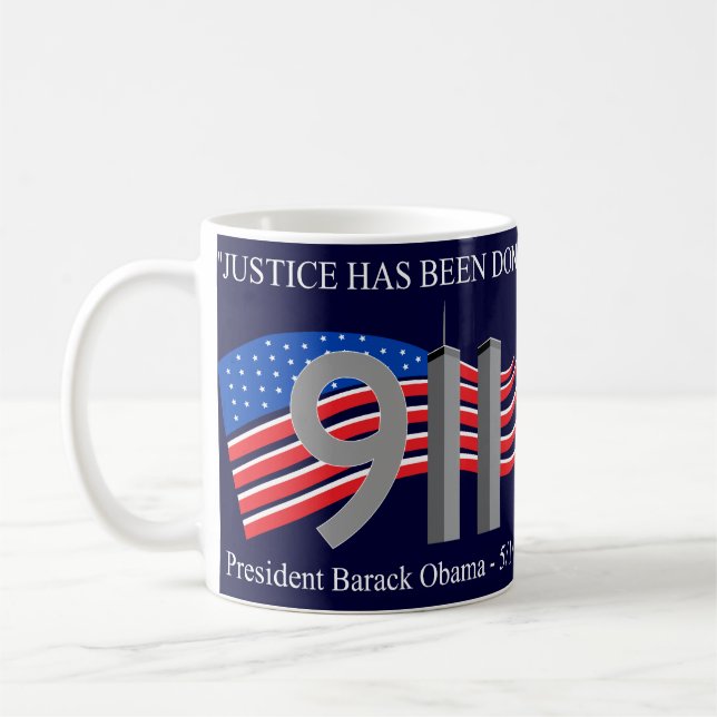 Taza De Café Osama bin Laden muerto - se ha hecho la justicia (Izquierda)