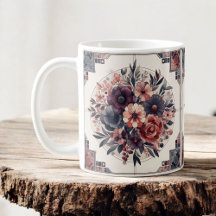 Oscuro Romance Borgoña Art Deco Verano Floral