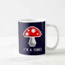 Taza De Café Oscuro, soy un hongo pixel hongo