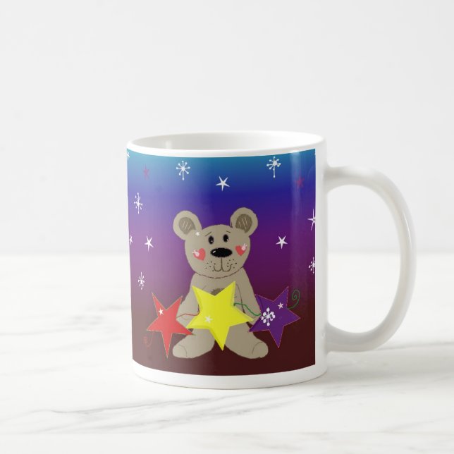 Taza De Café Osito con Estrellas (Derecha)