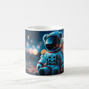 Taza De Café Osito Cósmico Brillante