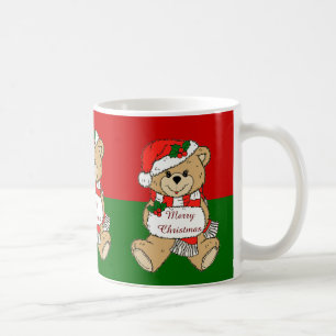 Taza De Café Osito de Santa Cute Feliz Navidad